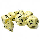 Opaque Dice Set 7 Pastel Yellow/black