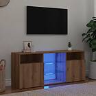 vidaXL TV-bänk med LED-lampor artisan ek 120x30x50 cm konstruerat trä