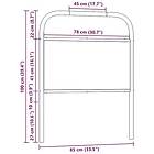 vidaXL Sänggavel sonoma-ek 80 cm konstruerat trä och stål