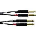 Cordial CFU 6 PP Audio Adapterkabel [2x Teleplugg 6,35
