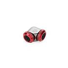 Bitspower Black Sparkle Deep Blood Red Enhance 90-Degree Dual Multi-Link Adapter For OD 12MM