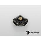 Bitspower Multi-Link Adapter 90-Degree Carbon Black (Hard Tube)