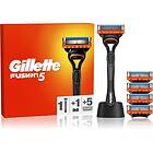 Gillette Fusion5 rakapparat med ställ extra rakblad 5 st. male