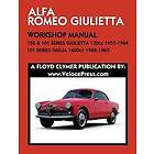 ALFA ROMEO 750 & 101 SERIES GIULIETTA 1300cc (1955-1964) & 101 SERIES GIULIA 1600cc (1962-1965) WORKSHOP MANUAL