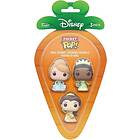 Funko 3-pack Carrot Pocket Pop!: Disney Princess Cinderella Tiana Bella Vinyl Figures