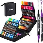 Ohuhu 100 Colours, Dual Tip Brush Pens Felt Tip Pens