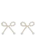 Timi Of Sweden Juliette Cute Pearl Bow Stud Earrings