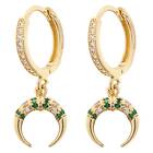 Timi Of Sweden Aya Crystal Horn Hoop Earrings