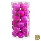 Bigbuy Home Julgranskulor Fuchsia Plast Ø 6 cm (30 antal)