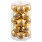 Bigbuy Home Julgranskulor Guld Gyllene Plast Ø 6 cm 14,5 x 14,5 x 26 cm (20 anta