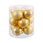 Bigbuy Home Julgranskulor Guld Gyllene Plast Ø 8 cm 19,5 X 19,5 X 22 CM (12 anta