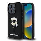 Karl Lagerfeld 3D Gummi Ikonik Fodral för iPhone 16 Pro