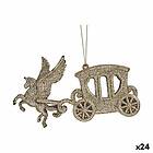 Krist+ Julgranskula Magisk vagn champagne Plast Glitter 15 x 8,5 x 4,5 cm (24 antal)