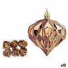 Krist+ Uppsättning av julkulor Diamant Brun Plast 8 x 9 x 8 cm (12 antal)