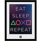 GB eye PlayStation Eat Sleep Repeat Framed Print (30*40cm)