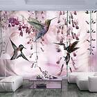 Arkiio Fototapet Flying Hummingbirds Pink