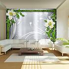 Arkiio Fototapet Bamboo And Two Orchids