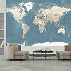 Arkiio Fototapet Självhäftande Vintage World Map