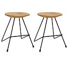 vidaXL Pallar 2 st massiv teak