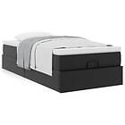 vidaXL Ottoman sängram med madrass svart 90x190 cm konstläder