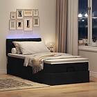 vidaXL Ottoman säng med madrass svart 90x200 cm tyg