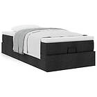 vidaXL Ottoman sängram med madrass svart 90x200 cm tyg