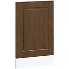 vidaXL Diskmaskinspanel Porto brun ek 45x1,5x67 cm konstruerat trä