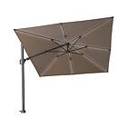 Challenger T² Glow premium hängparasoll antracit/Havana 300x300 cm