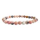 Kristallpunkten Armband Opal Rosa 6mm pärlor