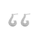 Snö Of Sweden Naomi Small Irregular Oval Earring Silver/Clear