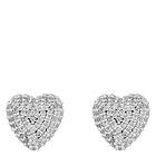 Snö Of Sweden Stina Heart Earring Silver/Clear