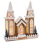 Bigbuy Home Julkrubba Naturell Kyrka 36 X 8 X 39 CM