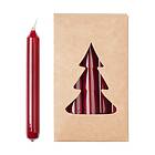 Broste Copenhagen julgransljus glossy o1,2x10,2 cm 20-pack Burgundy