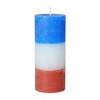 Broste Copenhagen Rainbow blockljus 17 cm Blue lagoon