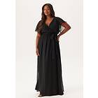 Goddiva Curve Flutter Sleeve Chiffon Maxi Dress