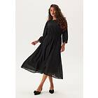 Happy Holly Balloon Sleeve Structured Midi Dress