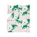 Marimekko Unikko Häivähdys Påslakan Rosa Grön Off-white, 240x220 cm