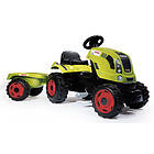 Smoby Claas Farmer Traktor Med Släp XL