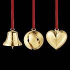 Georg Jensen Christmas Collection 2024 Gåvo set Bell, Ball and Heart 3 delar 18 KT Gold Plated