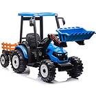 Lean Toys Cars Sladdlös Traktor Med Släp Hercules Blue 24V