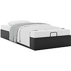 vidaXL Ottoman sängram utan madrass svart 90x190 cm konstläder