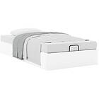 vidaXL Ottoman sängram utan madrass vit 90x190 cm konstläder