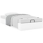vidaXL Ottoman sängram utan madrass vit 90x200 cm konstläder