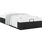 vidaXL Ottoman sängram utan madrass svart 90x200 cm tyg