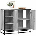 vidaXL Skänk grå sonoma-ek 92x35x76 cm konstruerat trä