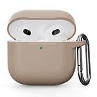 Skalo AirPods 4 Ultratunn Silikon Fodral Beige
