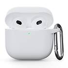 Skalo AirPods 4 Ultratunn Silikon Fodral Vit