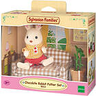 Sylvanian Families Actionfigurer Papa Rabbit Chocolate and Living Room