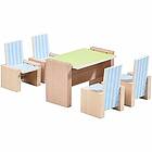 Haba Little Friends – Dollhouse Furniture Dining Room, wooden dolls house furniture, 303839