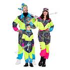 80-tals Neon Skidoverall Maskeraddräkt Small